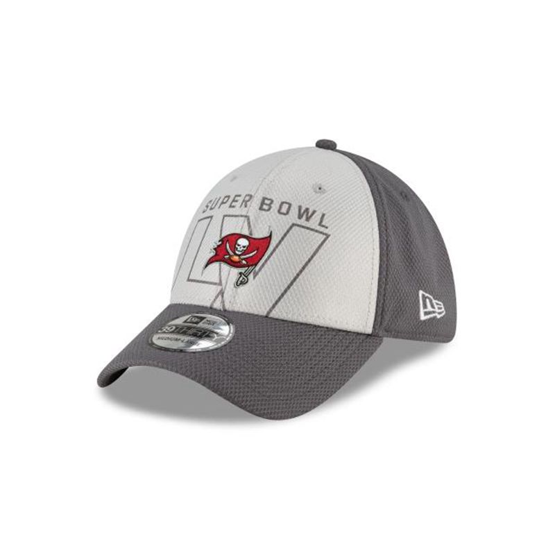 NFL Tampa Bay Buccaneers Super Bowl Lv 39Thirty Stretch Fit (MEK4692) - Grey New Era Caps